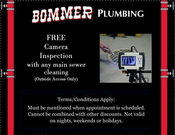 Sewer Line Inspection Camera Coupon